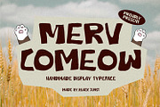 Merv Comeow – Handmade Display, a Sans Serif Font by Black Junst (Thumbnail 1 of 10)