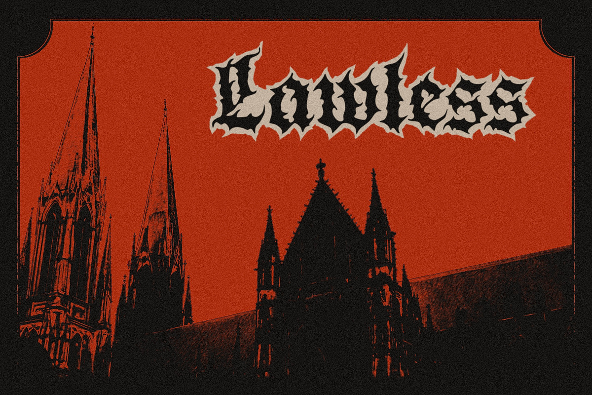 GRIMOIRE BLACKLETTER TYPEFACE, a Blackletter Font by CONTRIVEDAZE (Photo 6 of 6)