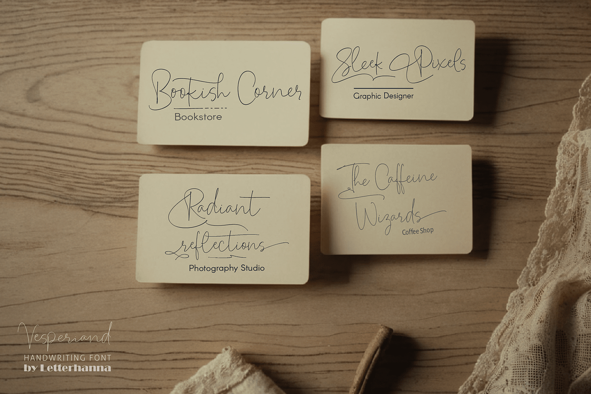 Vesperiand Handwriting Font, a Handwritten Font by Letterhanna Studio (Photo 4 of 13)