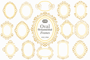 Oval Ornamental Frame Vector Bundle, a Decorative Illustration by Kusumaillustration (Thumbnail 1 of 16)