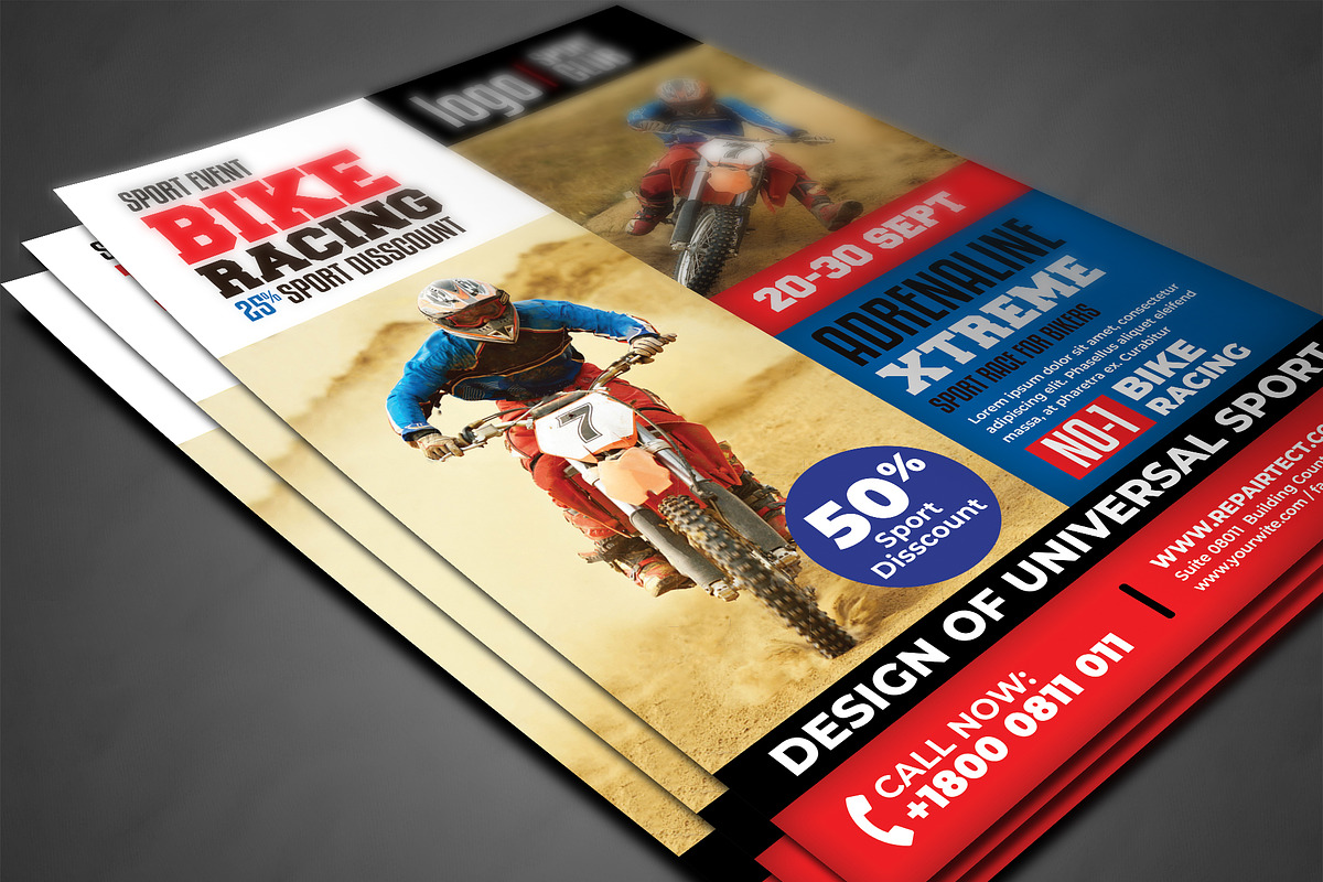 Sport Event Flyer / Poster Templates, a Flyer Template by AfzaalGraphics (Photo 3 of 4)