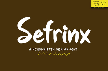 Sefrinx - Cute Handwritten, a Handwritten Font by Lemon Studio Type