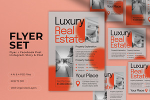 New Grunge Luxury Real Estate Flyer, a Flyer Template by graphicook