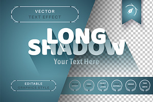 Long Shadow - Editable Text Effect