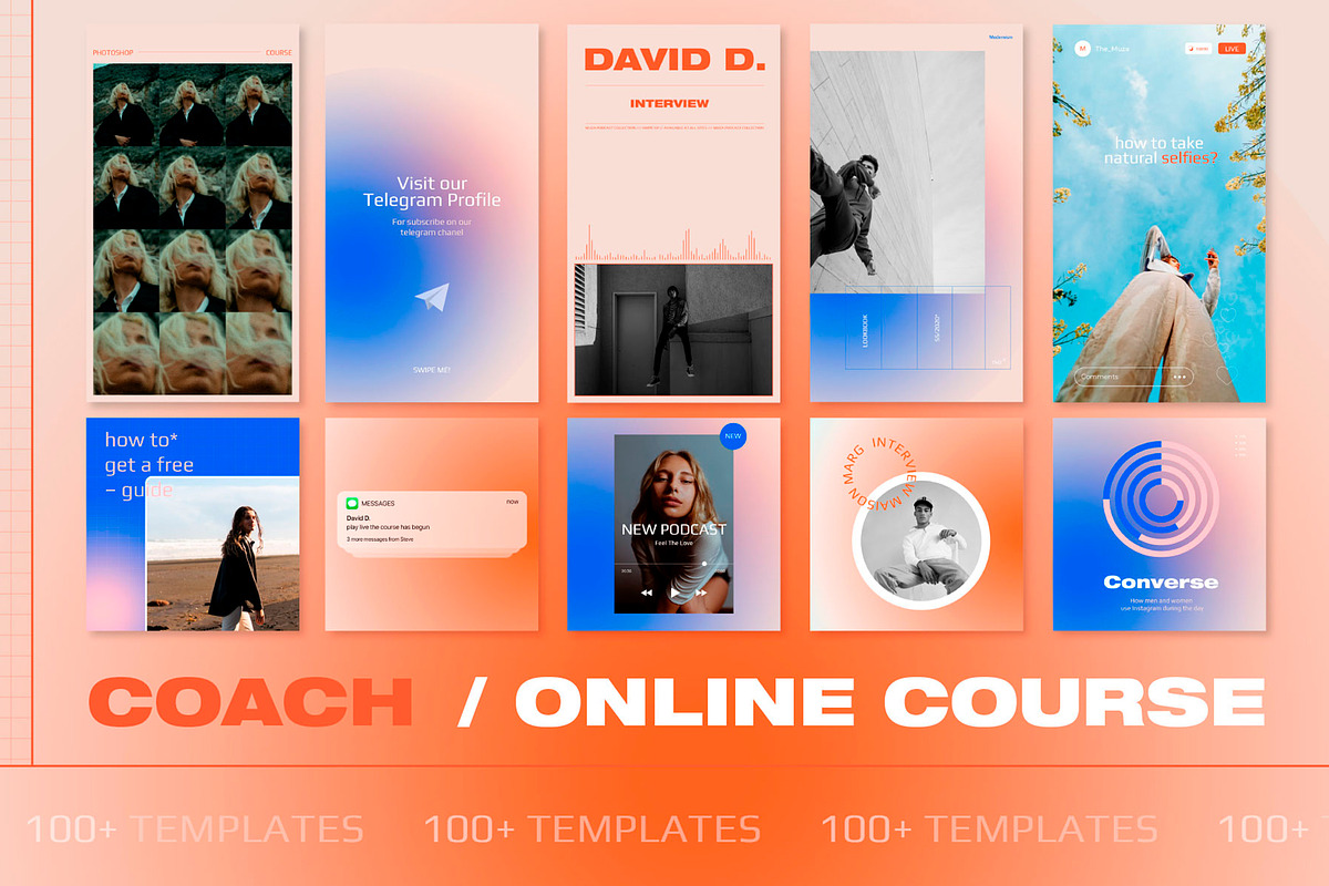 100 Insta Coach Creator Social Kit, a Social Media Template by The Muza (Photo 1 of 10)