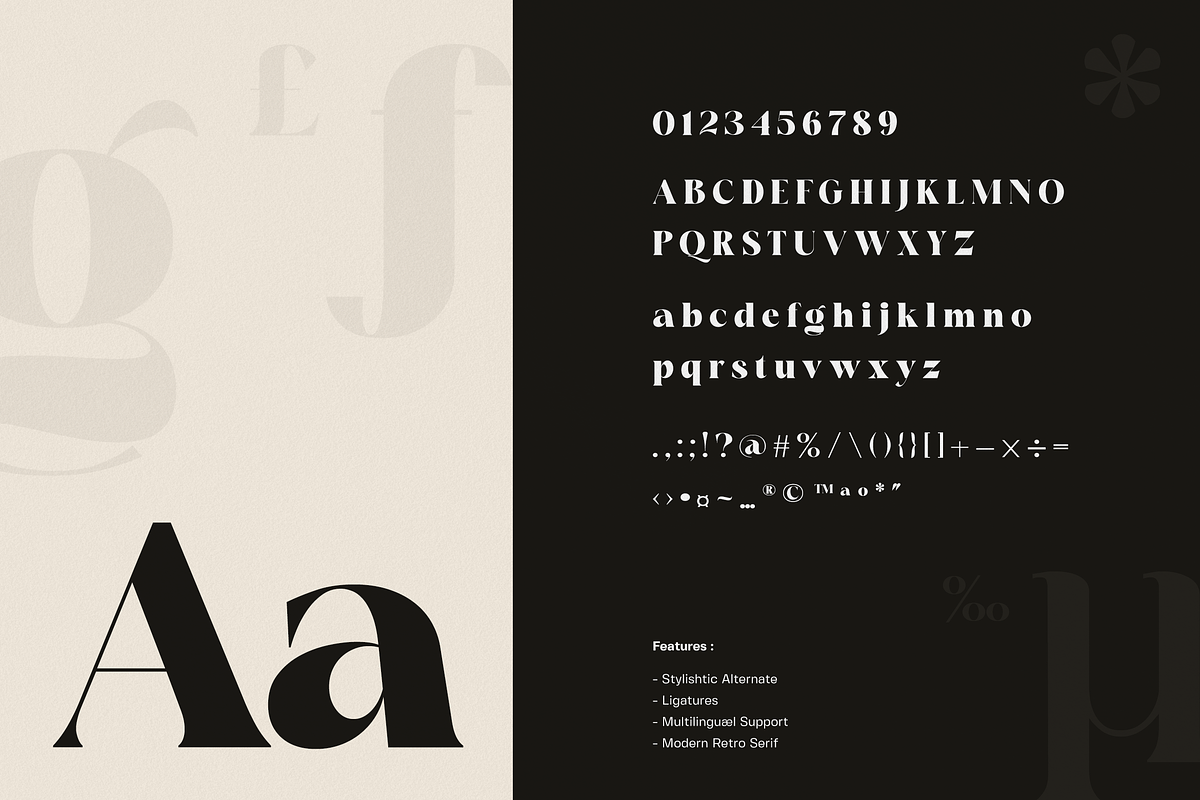 Mighe Huntera - Retro Modern Serif, a Serif Font by Namara Creative Studio (Photo 9 of 14)