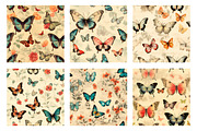 Vintage Butterflies Seamless Pattern, a Pattern Graphic by Gloria Designed It (Thumbnail 2 of 5)