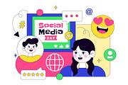 10 Social Media Day Illustration, a Technology Illustration by denayunebgt (Thumbnail 4 of 4)