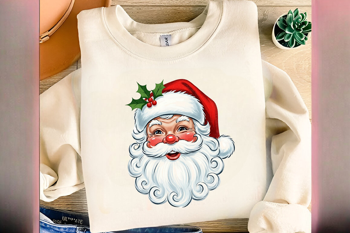 Vintage Santa Sublimation Bundle, an Illustration by SinaCreation (Photo 4 of 7)