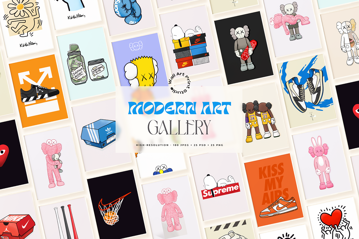 Modern Art Gallery 5, a Graphic by Wall Art Print Studio (Photo 1 of 18)