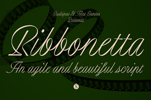 Ribbonetta, a Script Font by Sudtipos