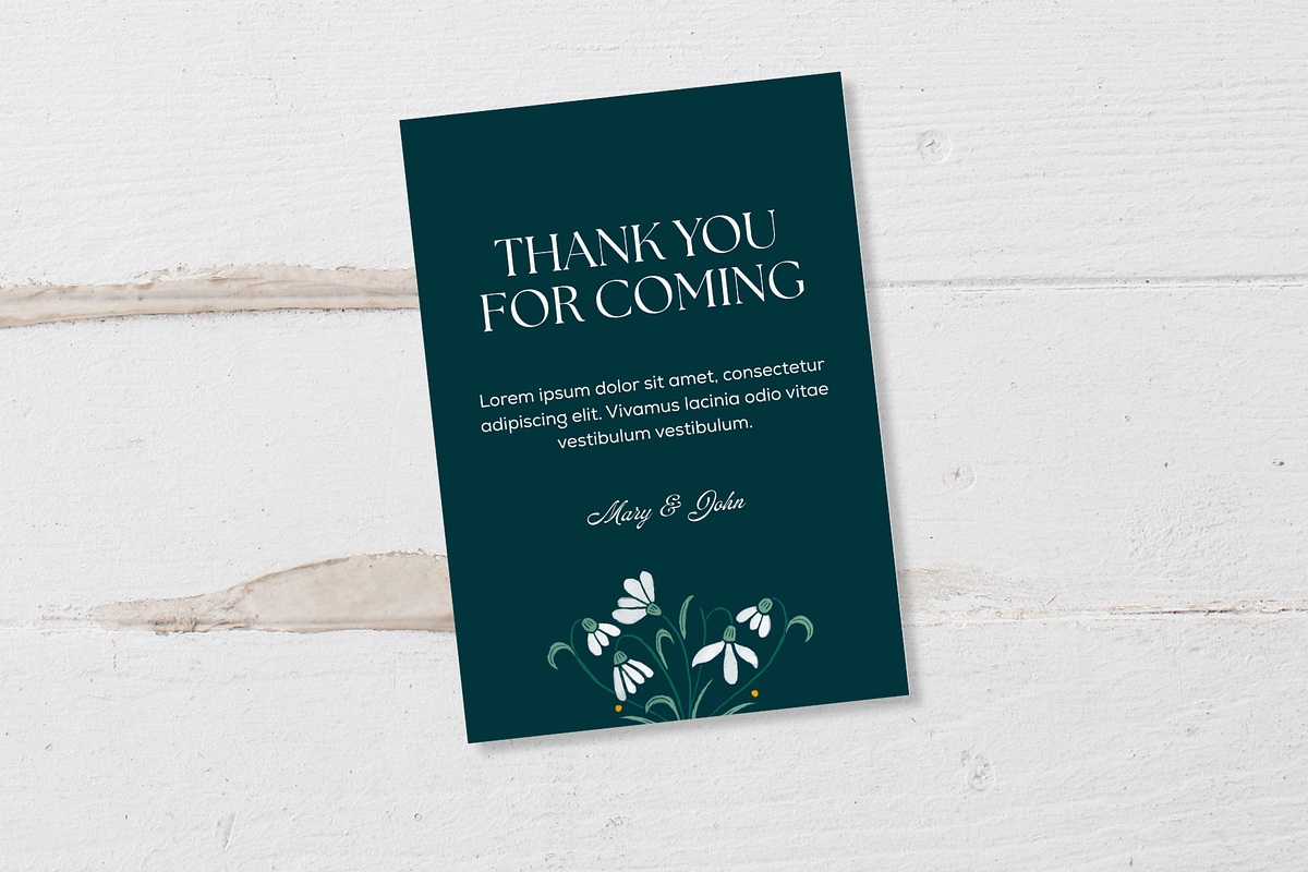 illustrated Wedding Stationery Templat preview 7