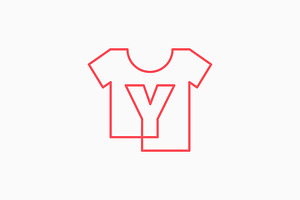 y letter tee tshirt apparel logo, a Branding & Logo Template by VASTARD STUDIO