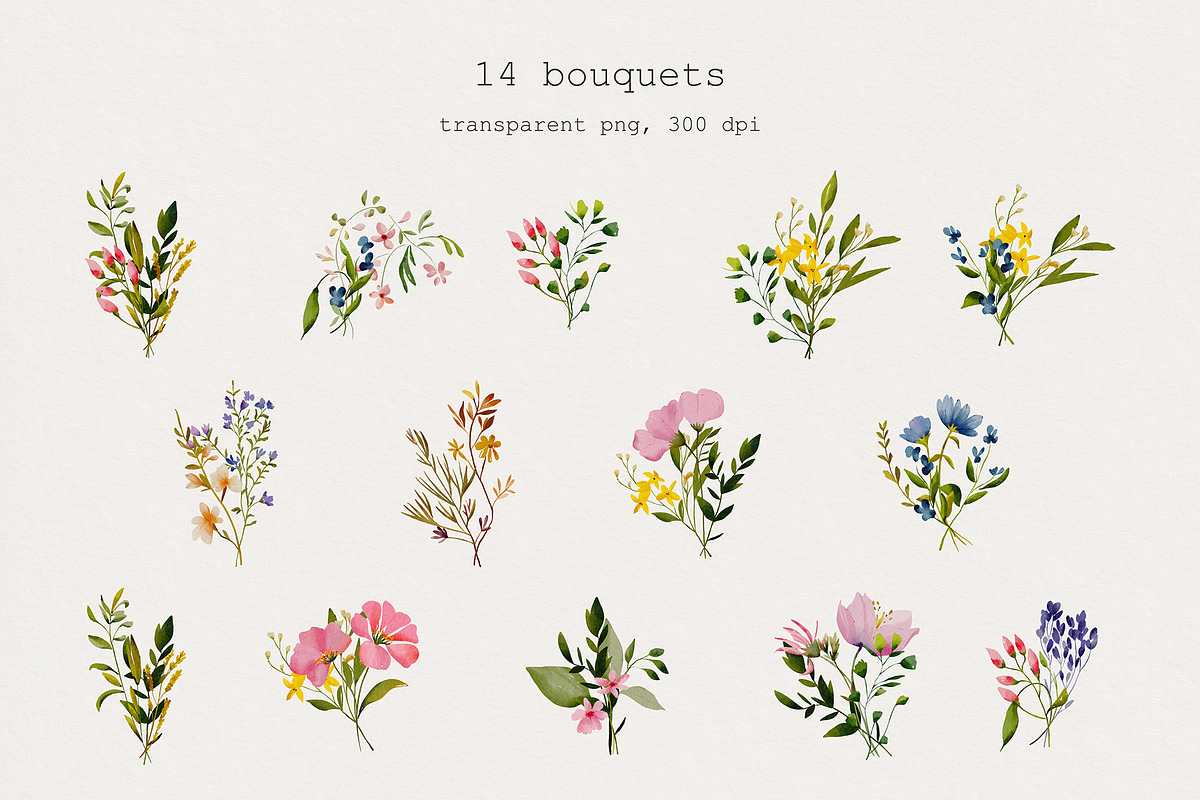 -30% Off Watercolor Wildflowers, an Object Illustration by bloomscape (Photo 4 of 5)