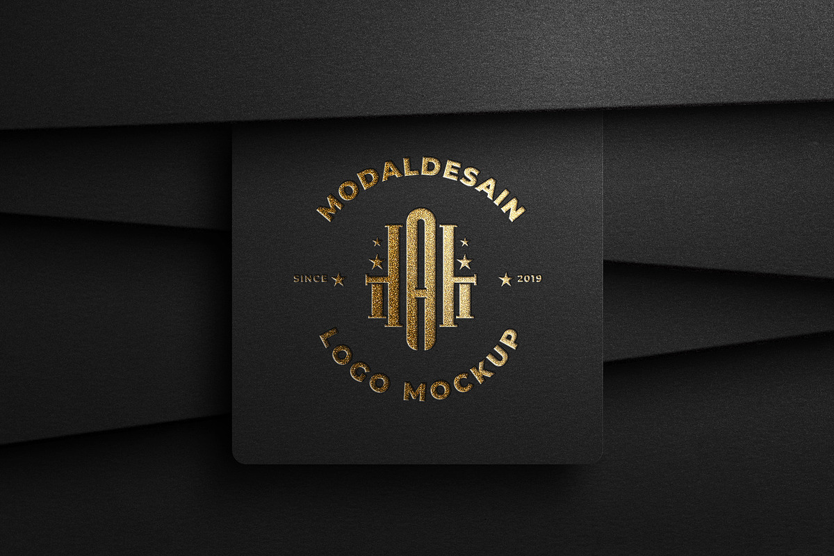 Luxury Logo Mockup on Paper Texture, an Advertising Mockup by Artlogs (Photo 1 of 3)