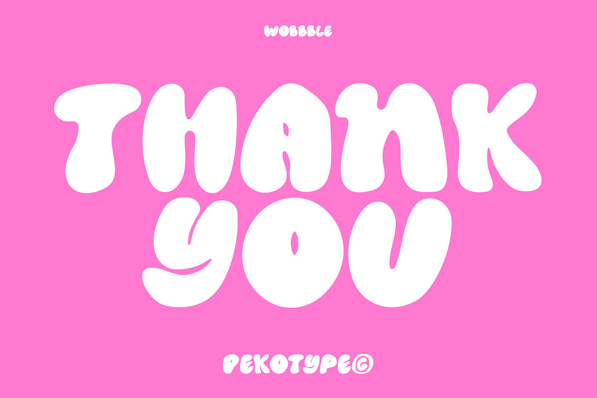 Wobbble - Bubble Display Font, a Font by Pekotype (Photo 12 of 12)