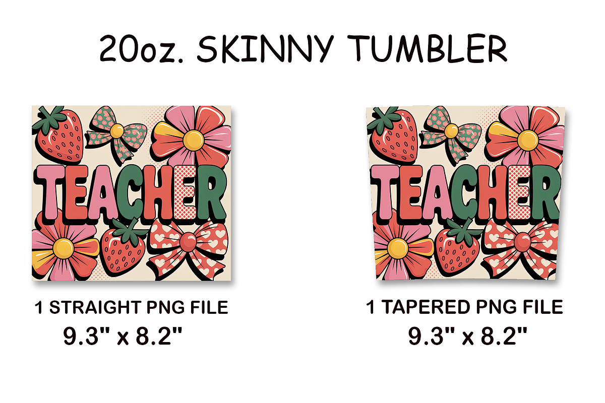 Preppy Teacher Strawberries Tumbler, an Arts & Entertainment Photo by LamanAzalea (Photo 2 of 2)