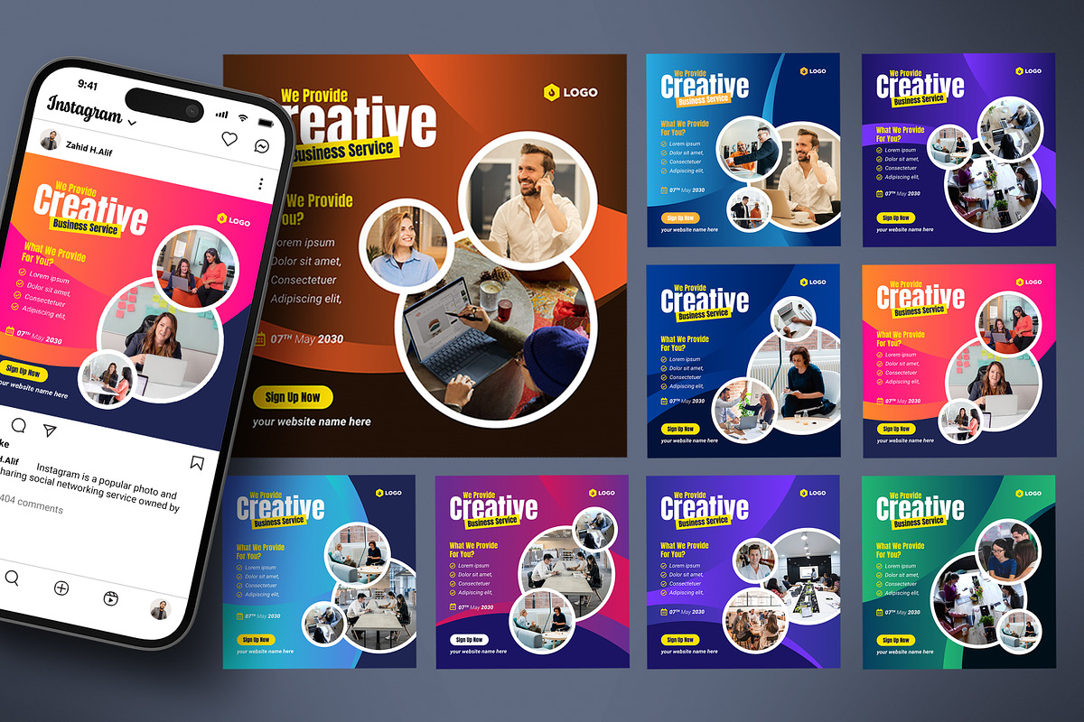 Social Media Cover Post Template Set, a Social Media Template by zahidhossainalif (Photo 2 of 13)