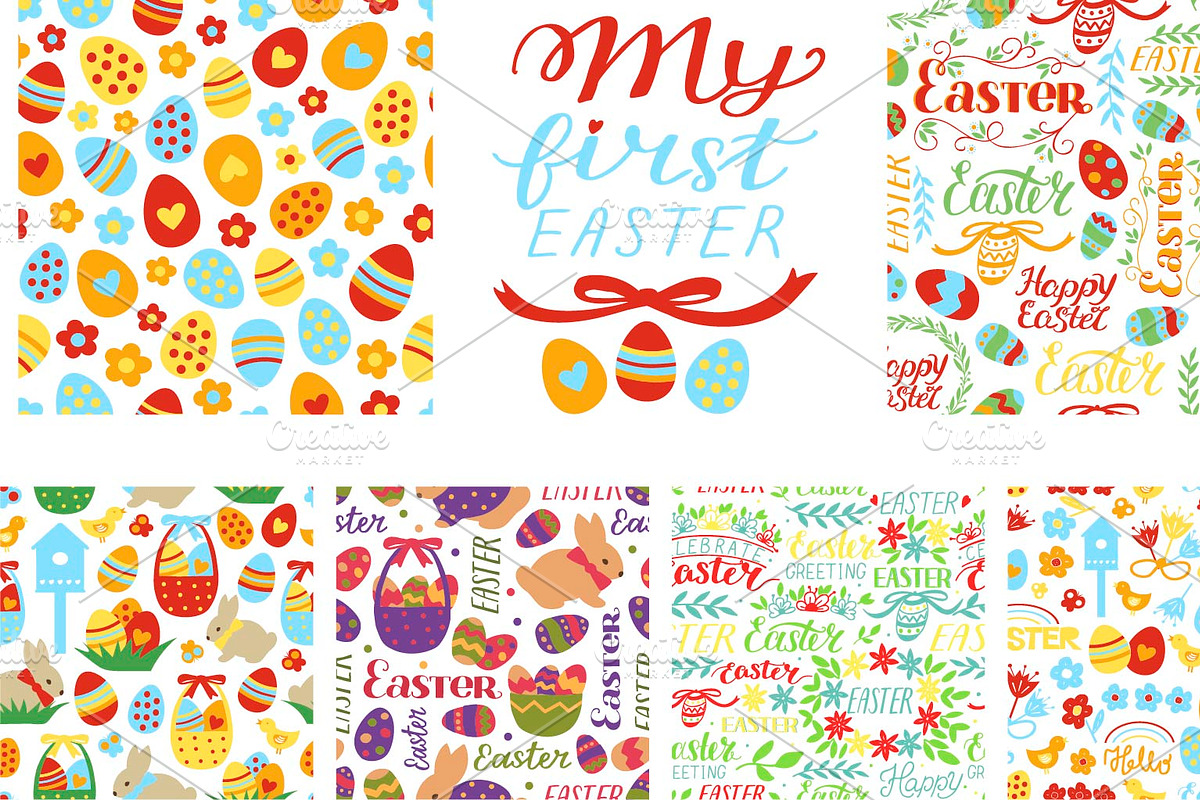 Easter Patterns Collection, a Pattern Graphic by Ola-la-la (Photo 3 of 5)