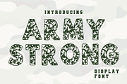 Army Strong Camouflage Display Font, a Blackletter Font by Fourteen Letter (Thumbnail 1 of 4)