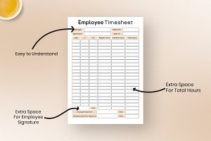 Fillable Employee Timesheet Planner