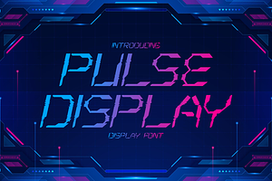 Pulse Display – Sci-Fi Techno Font, a Font by PutraCetol Studio