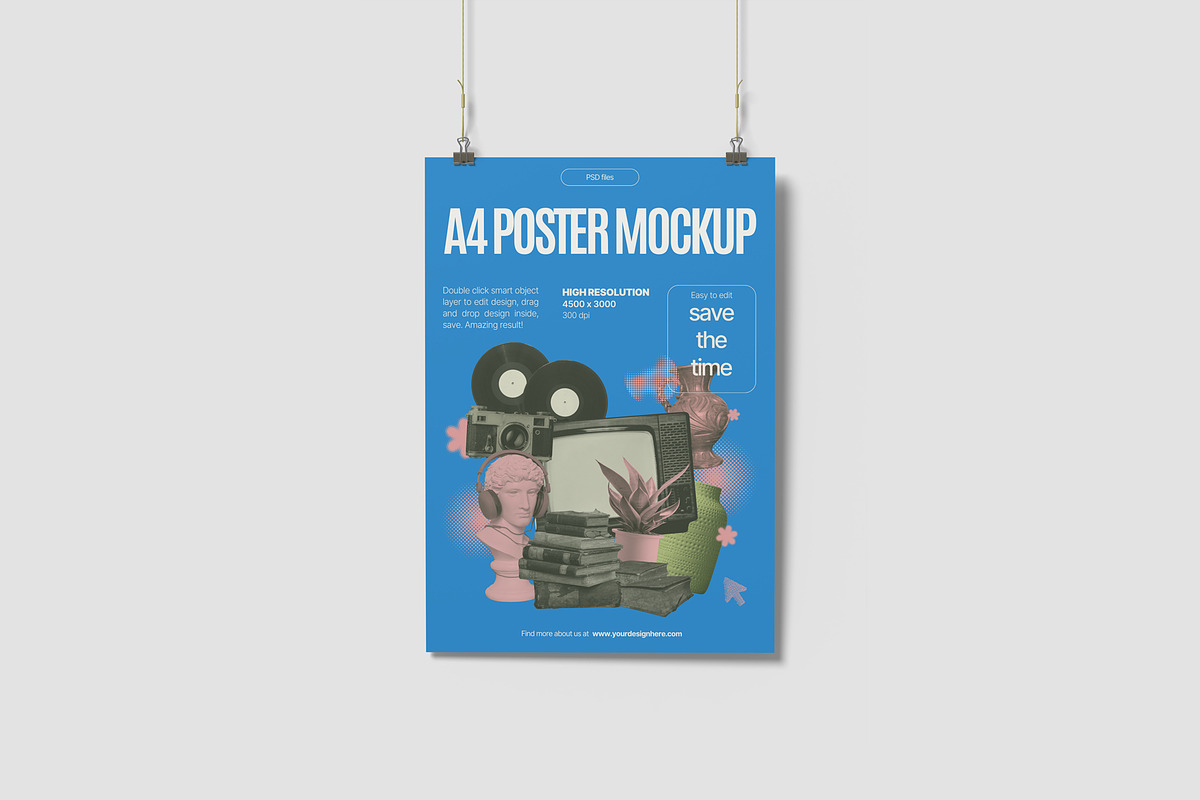 A4 Poster Mockups, an Advertising Mockup by graphiccrew (Photo 12 of 16)