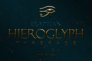 Egyptian Hieroglyph Typeface, a Symbol Font by Dene Studios