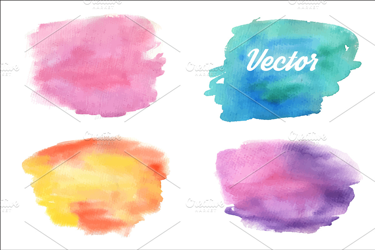 Watercolor spots and banners, a Texture Graphic by mcherevan (Photo 1 of 2)