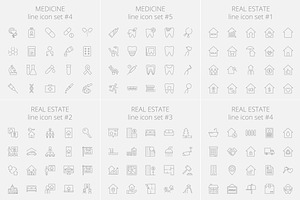 1540 Vector Line Icons Pack.