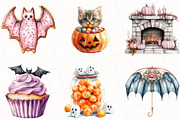 Watercolor Cute Witch Clipart, an Illustration by OK Design (Thumbnail 4 of 5)