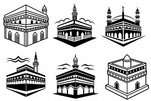 Black and White Islamic Architectura, an Object Graphic by Billah Hub
