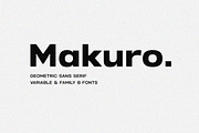 Makuro - Variable Geometric Font, a Sans Serif Font by Typeskets (Thumbnail 1 of 12)