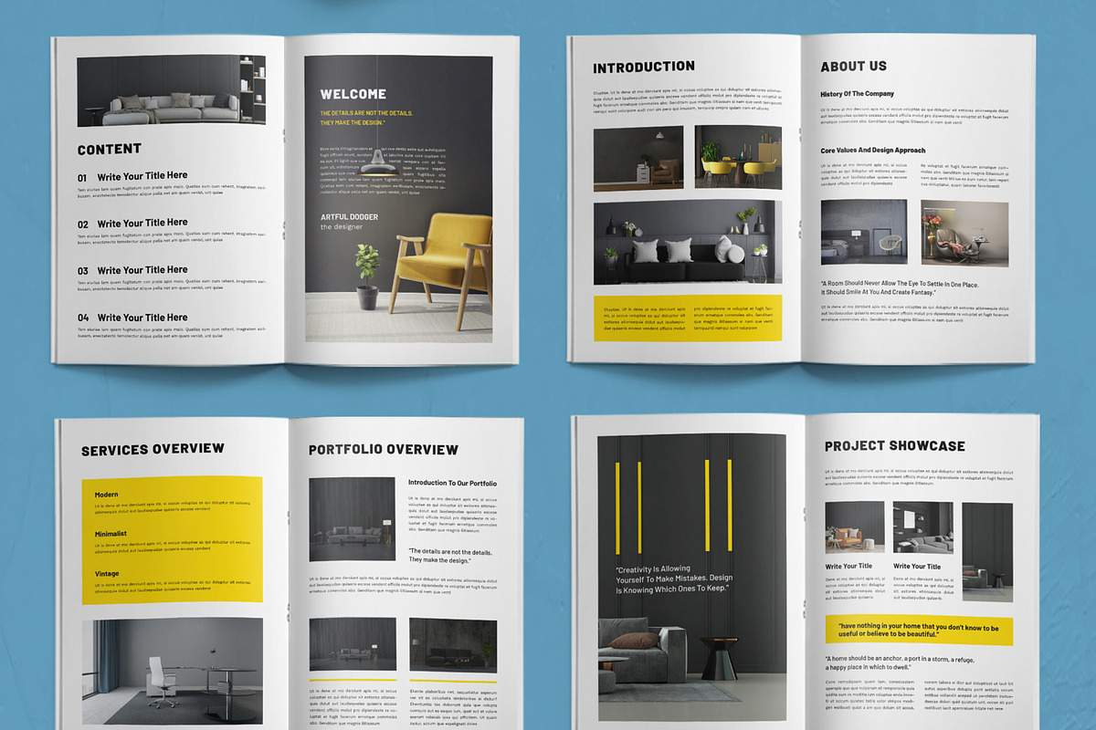 Interior Catalog Template Layout