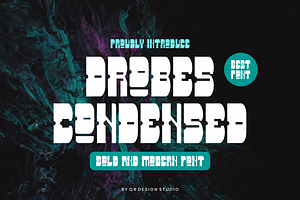 Drobes Condensed, a Sans Serif Font by QR Design Studio
