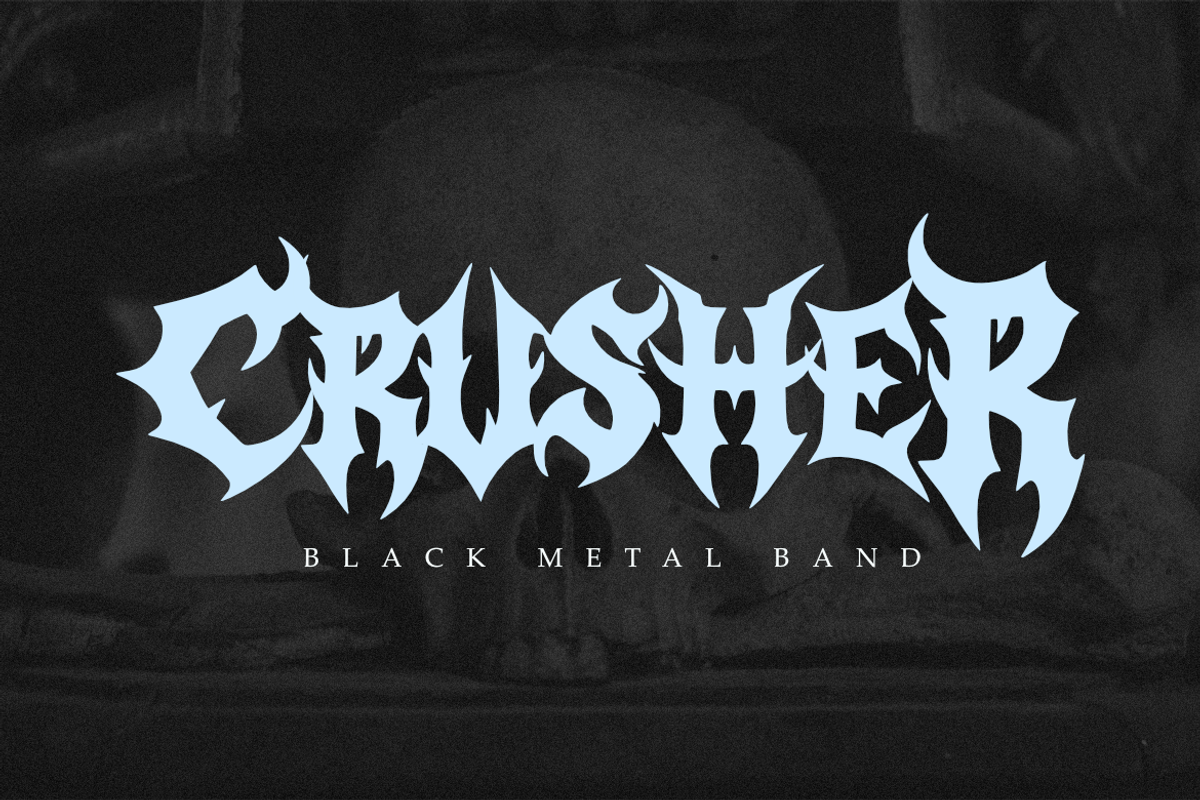 Zeus Borne | Brutal Death Metal Font, a Symbol Font by Masyafi Studio (Photo 7 of 8)