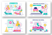 10 Driving School Illustration, a Transportation Illustration by denayunebgt (Thumbnail 2 of 4)