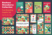 Modern Strawberry Mosaic Design Set, a Pattern Graphic by Lettering_Logo (Thumbnail 4 of 6)