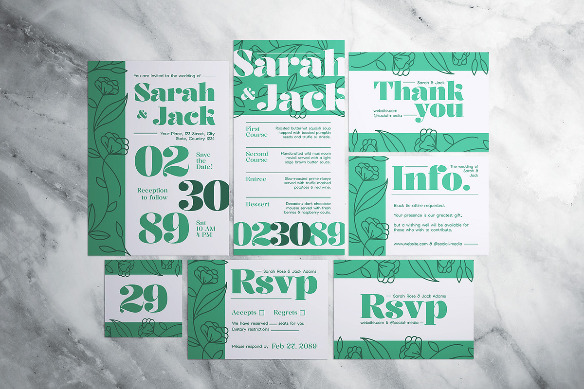 Illustrative Wedding Invitation, an Invitation Template by The Good Store (Photo 1 of 4)