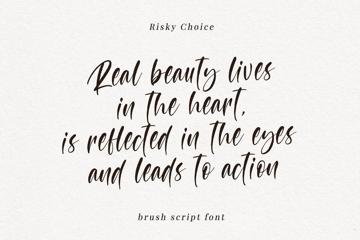 Risky Choice - Brush Script preview 5