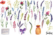 Watercolor lavender clip art, an Illustration by SandraGraphicDesign (Thumbnail 4 of 5)