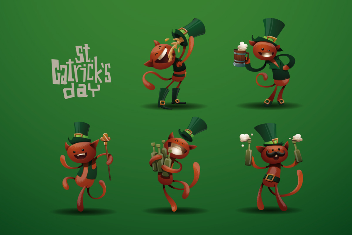 St. Catricks day bundle, vector, an Animal Illustration by IvanNikulin (Photo 2 of 3)