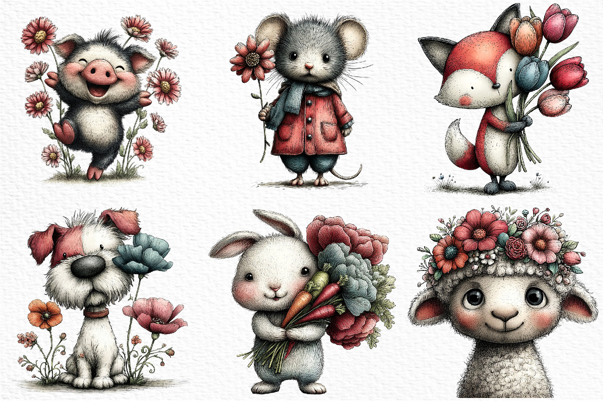Whimsical Spring Clipart, an Illustration by Craft Nest (Photo 6 of 11)
