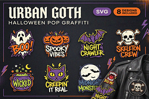 Halloween Urban Goth SVG Patch Set