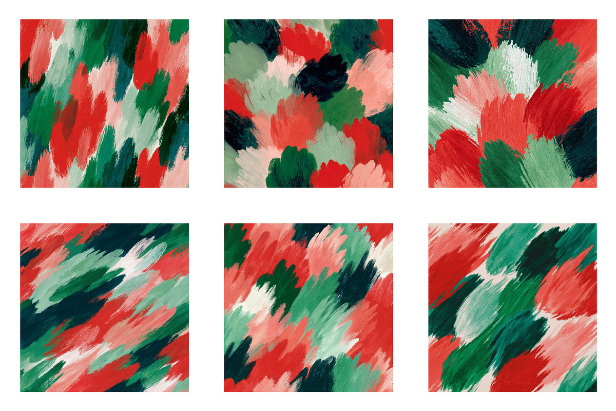 Pink and Green Brushstrokes Seamless, a Pattern Graphic by CreationArt (Photo 2 of 5)