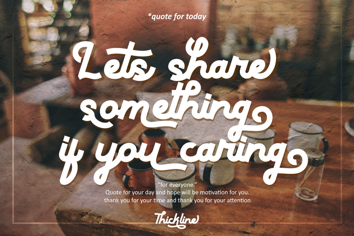 Thickline - Classic Bold Font, a Handwritten Font by PutraCetol Studio (Photo 14 of 16)