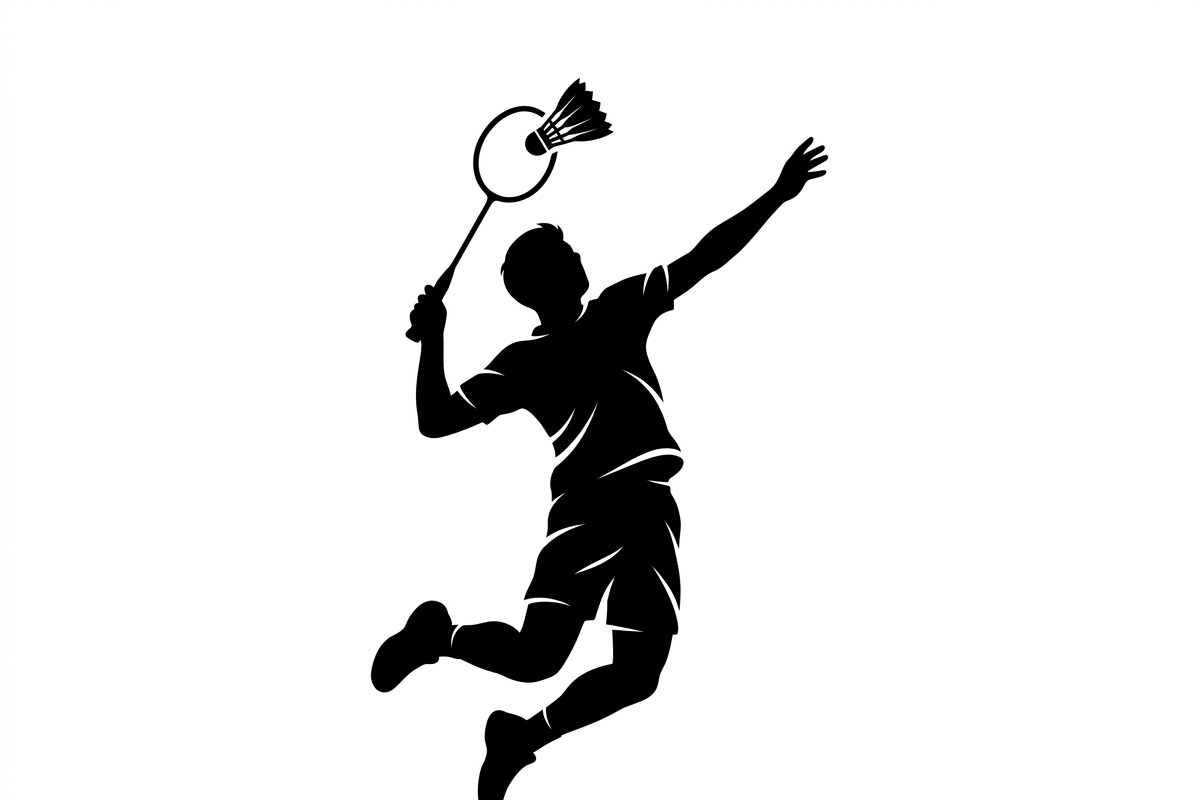 60 Badminton Player Smash Silhouette, a Person Illustration by Amazin_art (Photo 11 of 26)