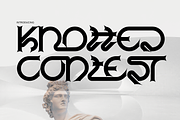 Knotted Contest - Cyber-Gothic Font, a Serif Font by 177Studio (Thumbnail 1 of 8)