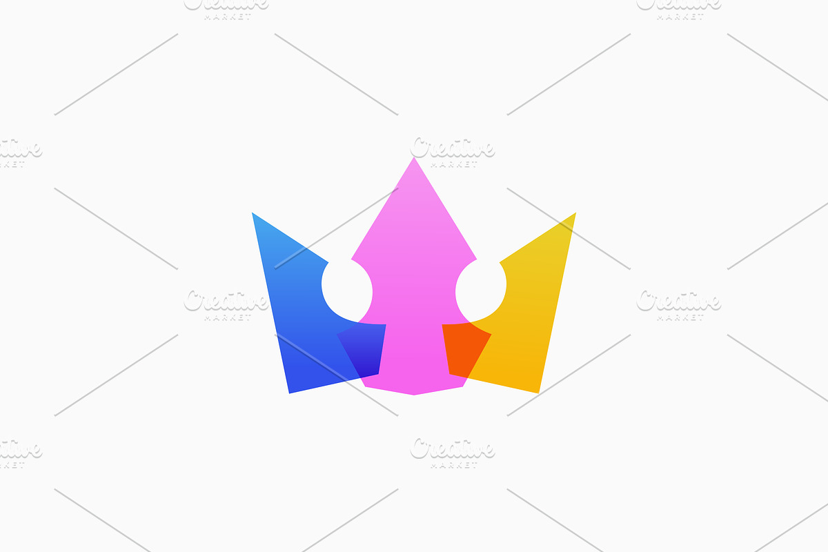Crown King Logo colorful logo, a Branding & Logo Template by VASTARD STUDIO