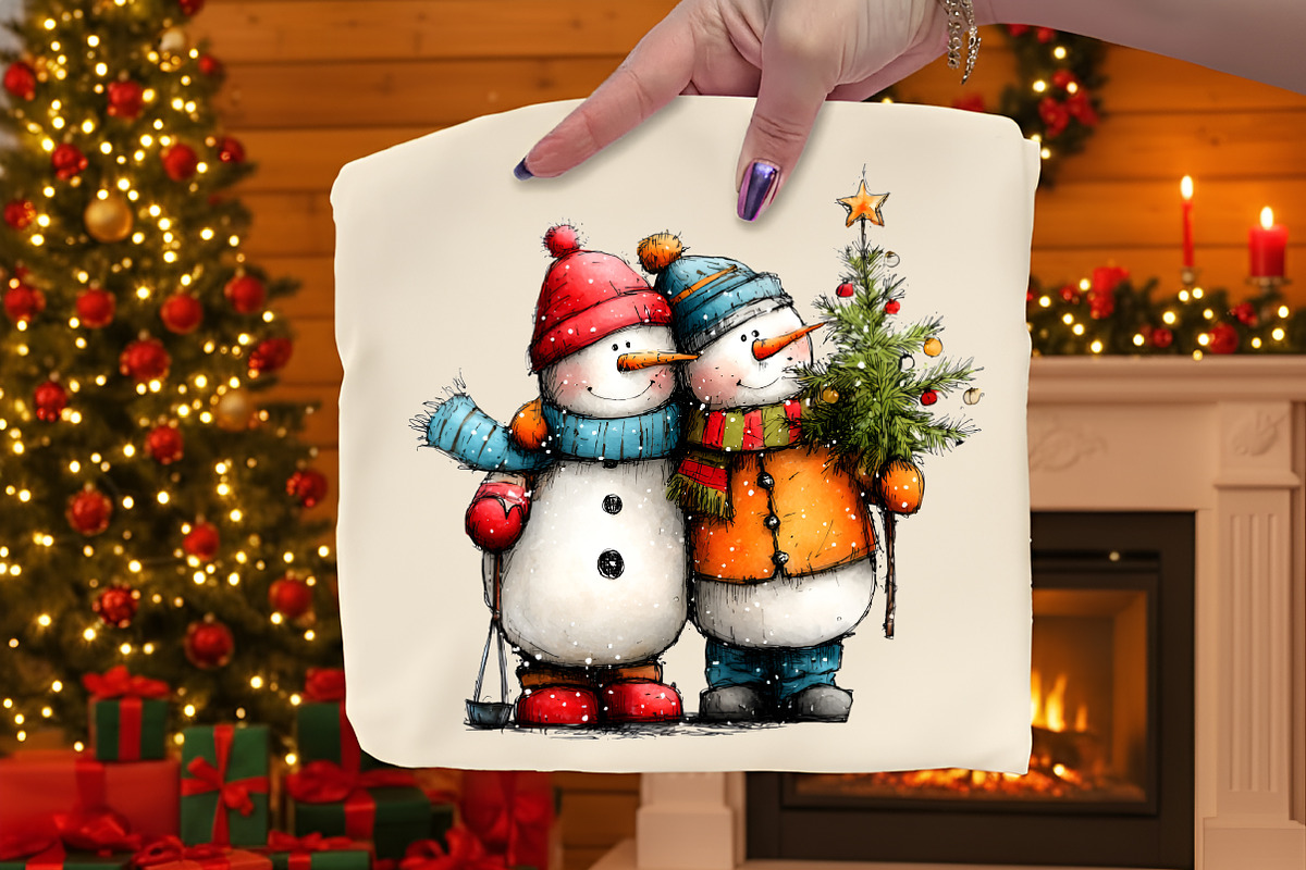 Winter Snowman Clipart PNG, an Illustration by Dream Creation (Photo 6 of 7)